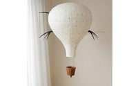 Whimsical Hot Air Balloon Lampshade with Basket Dreamy Hot Air Balloon Hanging Lampshade Cozy Lamp Soft for Baby, Bedroom