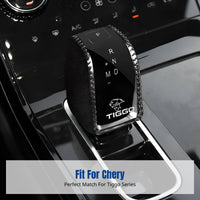 Gear Shift Knob Cover, Genuine Leather, for Chery Tiggo 8 Max, Anti-Slip, Interior Upgrade