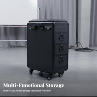 Body Marking Artist Travel Workstation Multi-Functional Portable Body Marking Artist Setup Tri-Function Design Portable Cosmetics Case Drawers