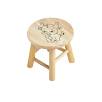 childappealing Cartoon creature Face Stool Cute Design children's Furniture polished Rounded Edges Low Seat Sturdy Construction for young children, Preschoolers, Parents, Kindergarten, Playroom, Living Room, Entryway
