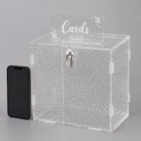 Small Acrylic Case, Trading Card Case, Hinged Lid Acrylic Case, Card Storage Box, For DIY Projects