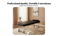 Space-Saving Portable Massage Table Waterproof & Oil-Resistant Folding Treatment Bed Easy to Clean Foldable Spa Couch Stable Construction for Beauticians, Mobile Therapists, Estheticians, Medical Center, Travel