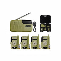 High Sensitivity 4+1 Fishing Alarm Receiver Set Easy Operation Wireless Fishing Nibble Alarm Set for Carp Fishermen, Anglers
