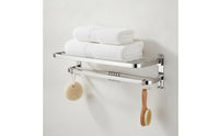 Bath Towel Shelf with Double Towel Bar-Oxidation-Resistant Resistant for Washroom