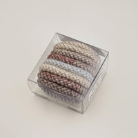 8 Pieces Braided Hair Ties Thick Ponytail Holders with Organizer Box Clear
