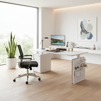 Twin Engine System Solid Wood Sit Stand Desk Quiet Operation Electric Standing Desk Spacious Desktop Height Adjustable Workstation Rounded Corners for Study Room