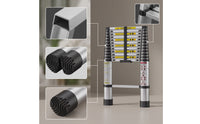 Telescopic Ladder Aluminum Extension Ladder Foldable for Homeowners, Contractors, Home Maintenance, Renovation, Installation
