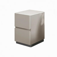 No Assembly Required Narrow 2-Drawer Bedside Cabinet Modern Minimalist design Nightstand Space-Saving Bedroom Furniture Sintered Stone Top for Apartment Dwellers, Homeowners, Students, Small Spaces, Next to Bed, Living Room, Hallway