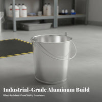 Seamless Joining Aluminum Pail Blast-Resistant-Proof Pail Utility Container for Firefighters, Industrial Workers, Gas Station Attendants Plants, Factories, Workshops, Warehouses