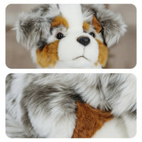 Australian Herding Stuffed Animal Tri-Color Australian Herding Stuffed Animal Stuffed Animal Dog with Floppy Ears Faux-Fiber