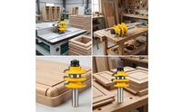 Anti-Kickback Router Bit with 1/2 Inch Shank Precision Shaping Router Bit Smooth Tool Clean for Cabinet Makers, Woodworkers, Woodworking Shop, Trim Work