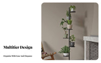 Floor-Standing Multi-Tier Pot Holder Space-Saving Plant Stand Sturdy Construction Flower Rack long-lasting Finish for Gardeners, Homeowners, Interior Decorators, Living Room, Balcony, Indoor, Bedroom