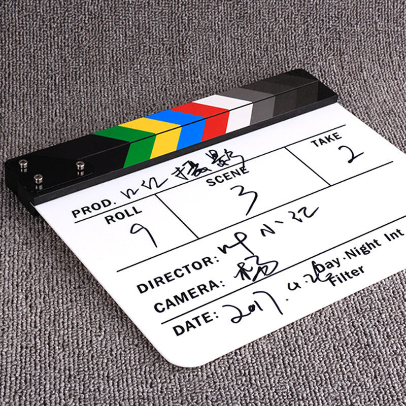 Acrylic Director's Clapperboard Wooden Craft Decoration