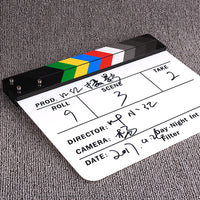 Acrylic Director's Clapperboard Wooden Craft Decoration