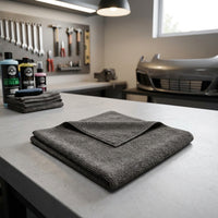 Thick Microfiber Cloth and Car Drying Towel, 40cm x 40cm Microfibre Cloth for Detailing, Six-Weft Weave Serged Border for Glass and Polish