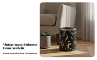 Leather Trash Can Elegant Design Vintage Design Wastebasket Elegant Appearance Decorative Open Top Trash Can for Students, Adults, Bedroom, Lavatory