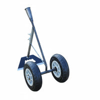 Effort Saving Manual Double Wheel Garden Plow Easy to Replace Heads Manual Push Garden Tiller Heavy-Duty Steel Frame Hand Push Furrower Weeder Rust-Resistant for Gardeners, Small-Scale Farmers, Farm, Vegetable Plot, Allotment