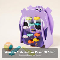 Hand-Eye Coordination Wooden Owl Board Game Educational Wooden Owl Game Early Learning Kids Activity Parent-Child Play