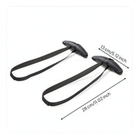 2 Pieces Curved Handle with Strap Non-Slip Rowing Handle with Strap Heavy Duty