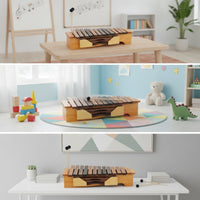 Xylophone Resonant Xylophone with Mallets Compact Percussion Instrument for Beginners, Kids, Music Lessons, Home Practice
