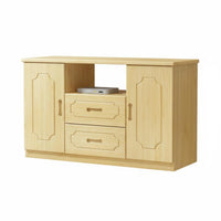 Living Room TV Stand Multifunctional Media Console with Storage Wooden Cabinet Solid Wood Construction Smooth-closing Doors Suitable for Bedroom Entryway Dining Room