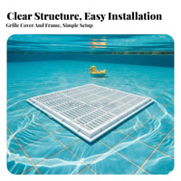 Safety Grille Design Swimming Pool Main Drain Long-Lasting Plastic Pool Floor Drain Cover Debris Blocker Water Return Outlet Cover Complete Set for Aquatic Pond Owners, Bathhouses, Spas