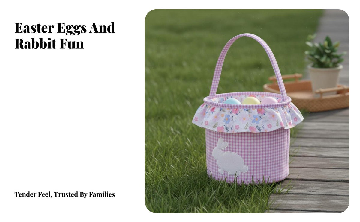 Easter Carrier Adorable Easter Bucket Reusable for Young Children, Gift Giving