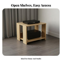 Heavy Duty KTV Equipment Cabinet Sturdy Construction Amplifier Rack Cabinet Easy Assembly Wooden Audio Equipment Stand Space Saving for Karaoke Enthusiasts, Audiophiles, DJs, Studio, Living Room