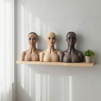 Matte Mannequin Bust with Shoulders Seamless Mannequin Head with Shoulders Lightweight Hat Display Stand Sturdy for Salons, Studios