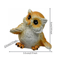Owl Figurine Miniature Owl Figurine Compact for Gardeners, Collectors, Micro-Landscape, Desktop, Windowsill