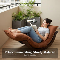 Multi-Functional contourd lounger Small Space space-efficient Rocking Chair Ergonomic Design Household Furniture High Weight Capacity for Apartment Dwellers, Homeowners, Seniors, Balcony, resting, Bedroom, Living Room
