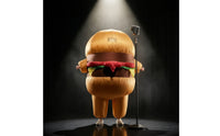 Inflatable Burger Costume Full-Body Inflatable Hamburger Costume Eye-Catching Apparel for Adults, Halloween, Cosplay