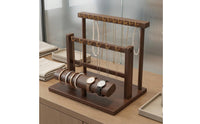 uncoveredFrame Wood Jewelry Display Rack Desktop Two-Tier Jewelry Organizer Gold-Tone 2 Tier T-Shaped Bar Display Wooden