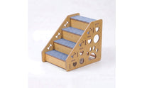 Wooden Pet Staircase Carpeted Dog Steps with Carpet Sturdy Furniture for Older Pets, Sofa