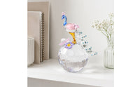 Crystal Peacock Ornament Elegant Crystal Peacock Figurine Tabletop Decoration for Art Lovers