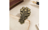 Journal Clip Antique Bronze Floral Clip Carved for Journalists, Journaling, Desk Display