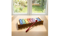 Clear Note Markings Xylophone with Mallets Wooden Xylophone with Mallet Stable Metallophone Long-Lasting for Classroom