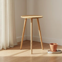 Flower Pot Holder Sturdy & Stable Round Plant Stand Round Wooden Plant Stand Strong Load-Bearing Tripod Decorative Table