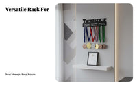 Drill-Tool-Less Installation Wall Mounted Medal Hanger Easy to Install Wall Mounted Medal Holder Sturdy for Runners, Bedroom, Living Room