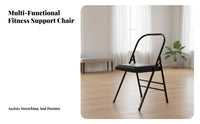 Foldable Design Iyengar Mind-Body Practice Chair Ergonomic Support Folding Mind-Body Practice Chair Stable and Long-Lasting Fitness Equipment Space-Saving for Beginners