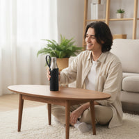 Long-Lasting Leather Cup Sleeve with Strap Portable Tumbler Sleeve with Hand Strap Lightweight Carrier Secure for Outdoor