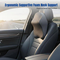 Breathable Mesh Viscoelastic Foam Headrest, Universal Fit, Neck Support, Comfortable for All Seasons