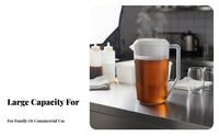 Large Capacity Pitcher Heat Resistant Cold Brew Tea Pitcher Large Capacity Water Jug for Restaurant, Cafes, Restaurants, Parties