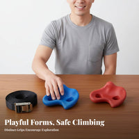10 Pieces Non-Slip Texture Tree Climbing Holds Easy to Install Plastic Climbing Grips Strong and Long-Lasting Rock Wall Hand Holds Bright Colors for Families, Adults, Parents, Backyard, Adventure Gym, Indoor
