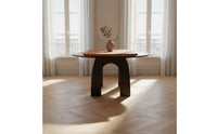 French Vintage Design Ash Wood Dining Table Chairs Scratch Resistant Solid Wood Dining Set for Small Apartment Dwellers, Kitchen