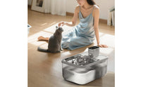 Cordless Pet Water Fountain Rechargeable Cat Water Fountain Battery Operated Automatic for Cats, Small Dogs, Home, Living Room, Kitchen