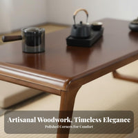 Serene-Inspired Design Japanese brew Table Space-Saving Floor Desk Multi-Functional Indoor Furniture Easy to Clean for Minimalism Lovers, Minimalists, Apartment Dwellers, floor cushion Room, Bay fenestration Area, Small areas, Bedroom