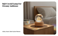 USB Powered Crystal Ball Music Box Bluetooth Speaker Lamp for Couples, Friends, Gift Giving, Nightstand, Home Decor