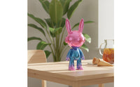 Hare Figurine with Electroplated Finish Glossy Hare Figurine Reflective Bunny Statue for Art Collectors, Homeowners, Console Table, Living Room