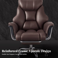 High-Back Support Reclining Chair with Footrest Thickly Padded Reclining Chair with Leg Rest Ergonomic Design Office Furniture 150-Degree Recline for Executives, Professionals, Telecommute Workers, Study Room, Rest Ping, Gaming Setup